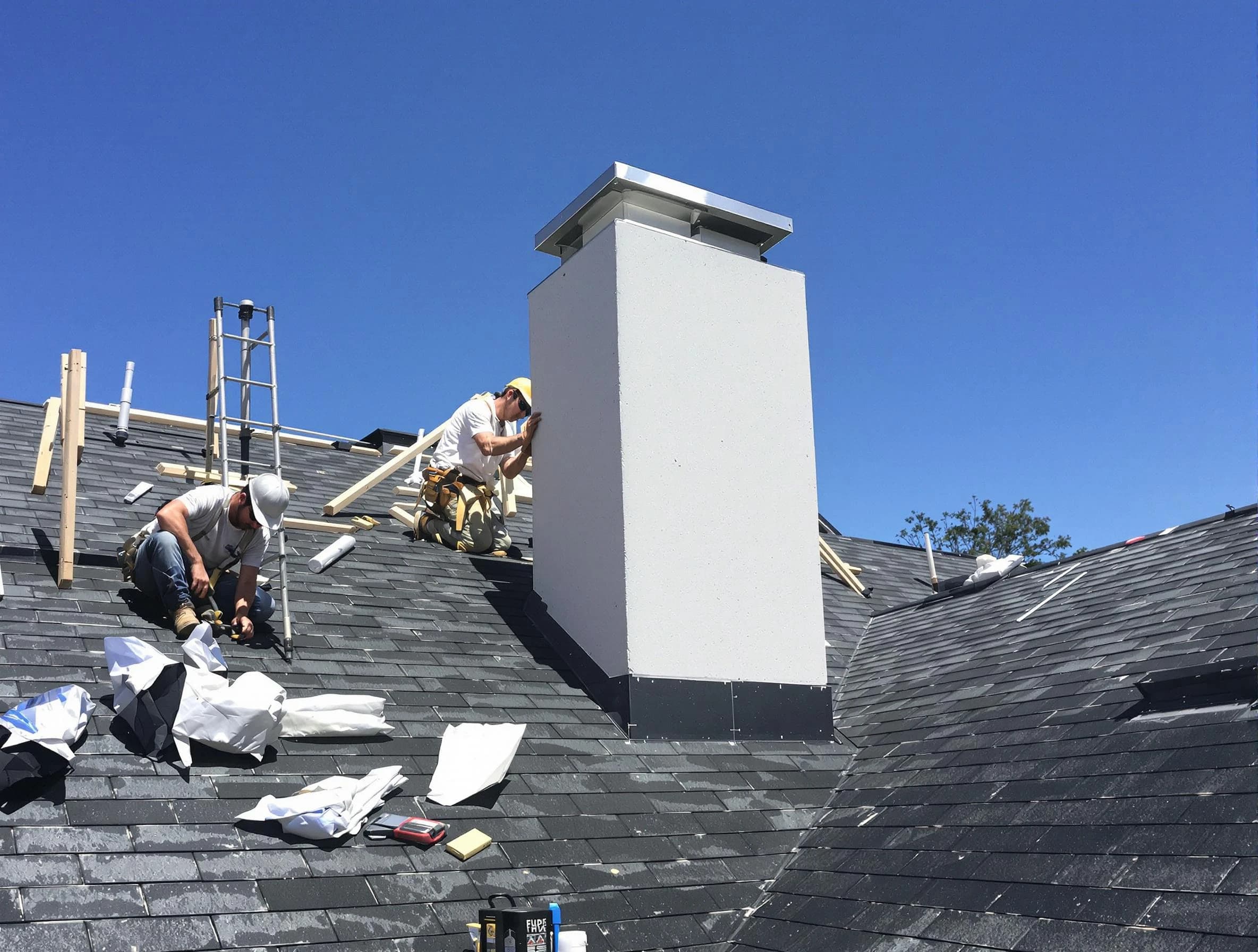 West View Chimney Sweep crew installing a new chimney in West View, PA
