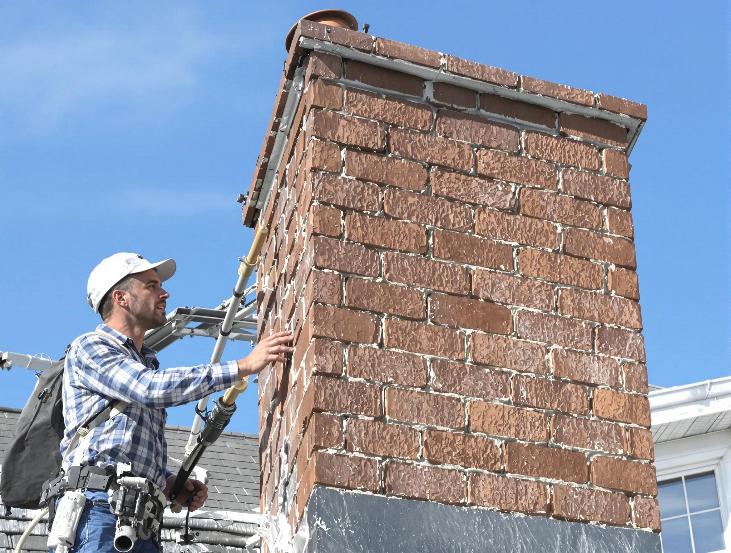 Brickwork for a chimney rebuild by West View Chimney Sweep in West View, PA