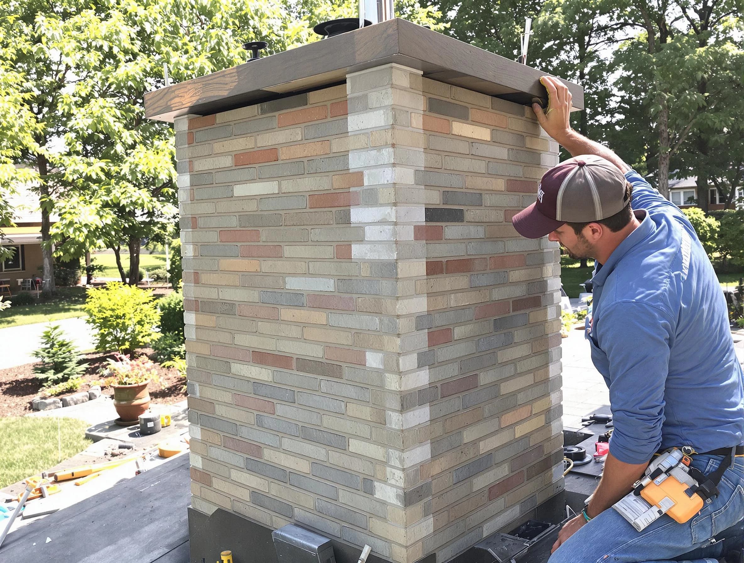 West View Chimney Sweep completing a modern chimney remodel in West View, PA