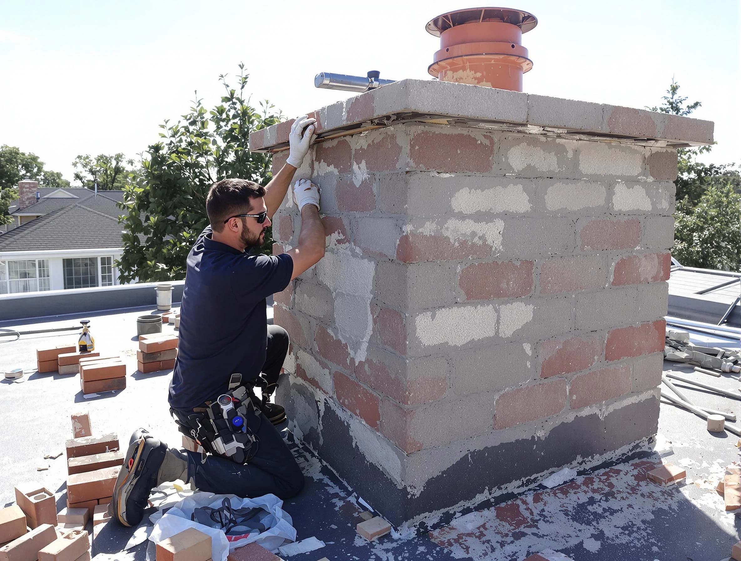Advanced chimney repair process by West View Chimney Sweep in West View, PA