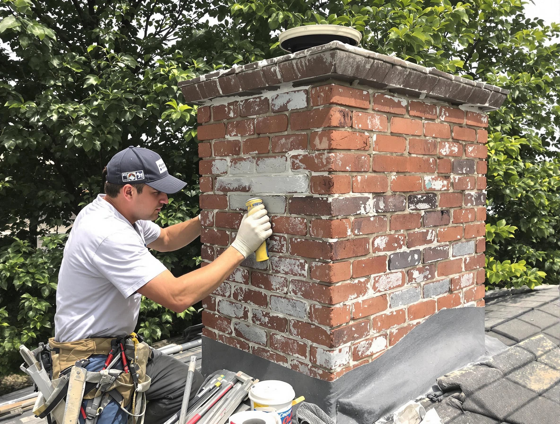 West View Chimney Sweep restoring an aging chimney in West View, PA