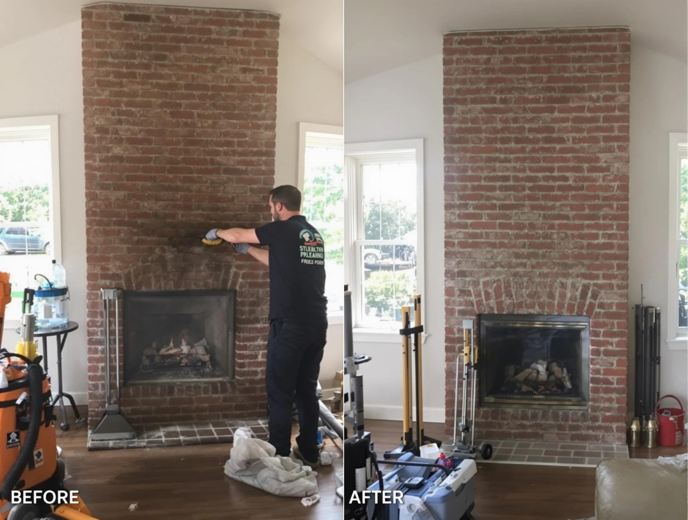 Finished chimney sweeping service by West View Chimney Sweep in West View, PA