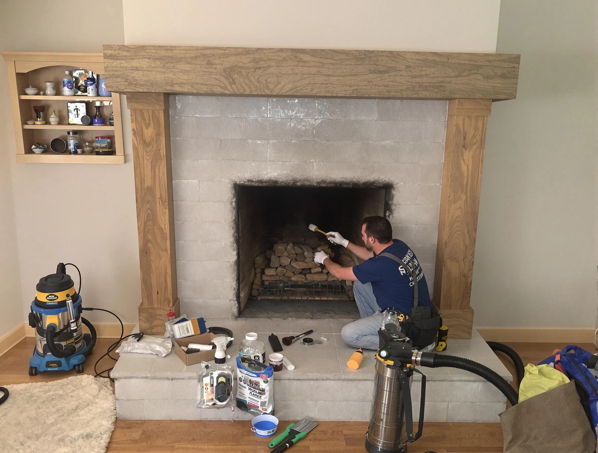 Detailed creosote removal process by West View Chimney Sweep in West View, PA