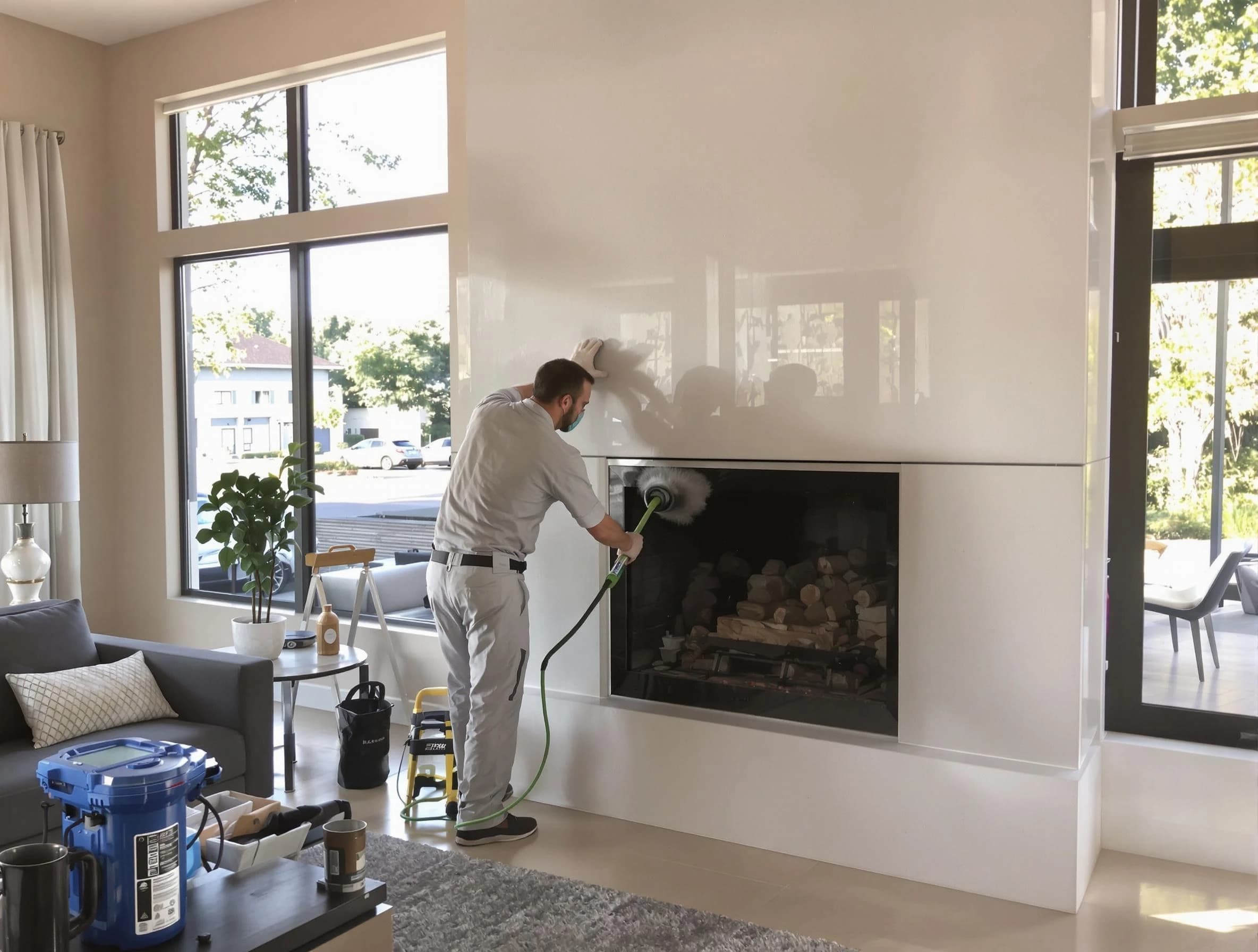 West View Chimney Sweep performing thorough soot removal in West View, PA