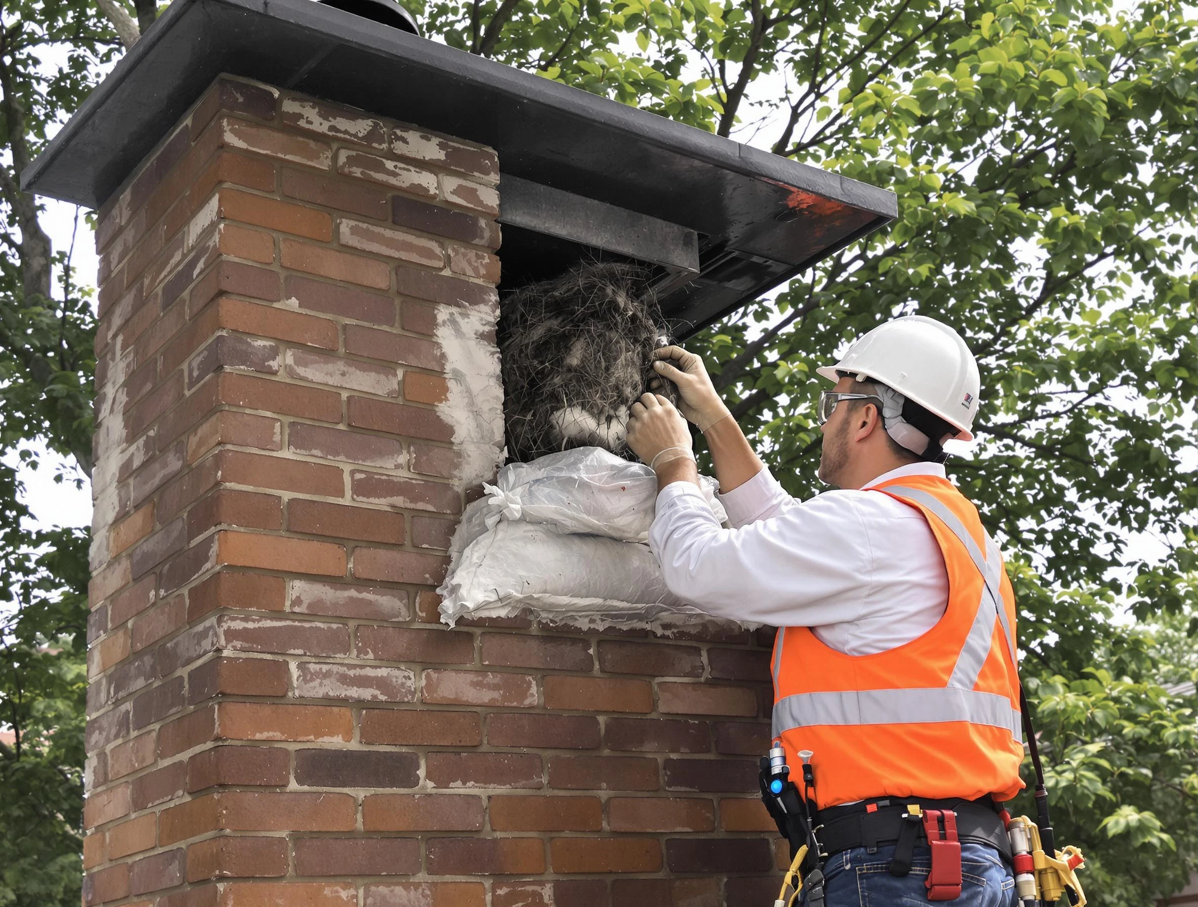 Humane removal of debris and animals by West View Chimney Sweep in West View, PA