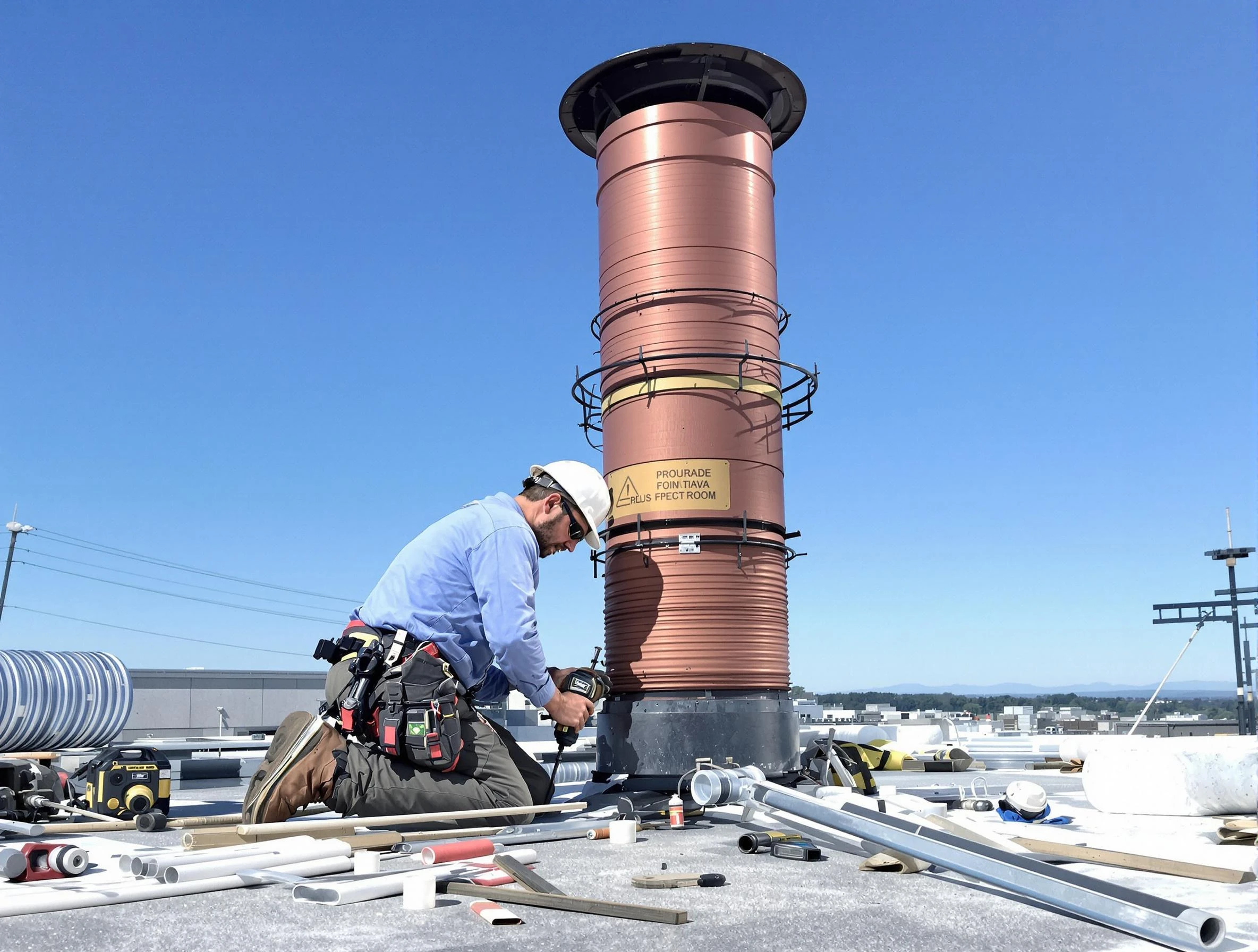 Installed chimney liner by West View Chimney Sweep in West View, PA