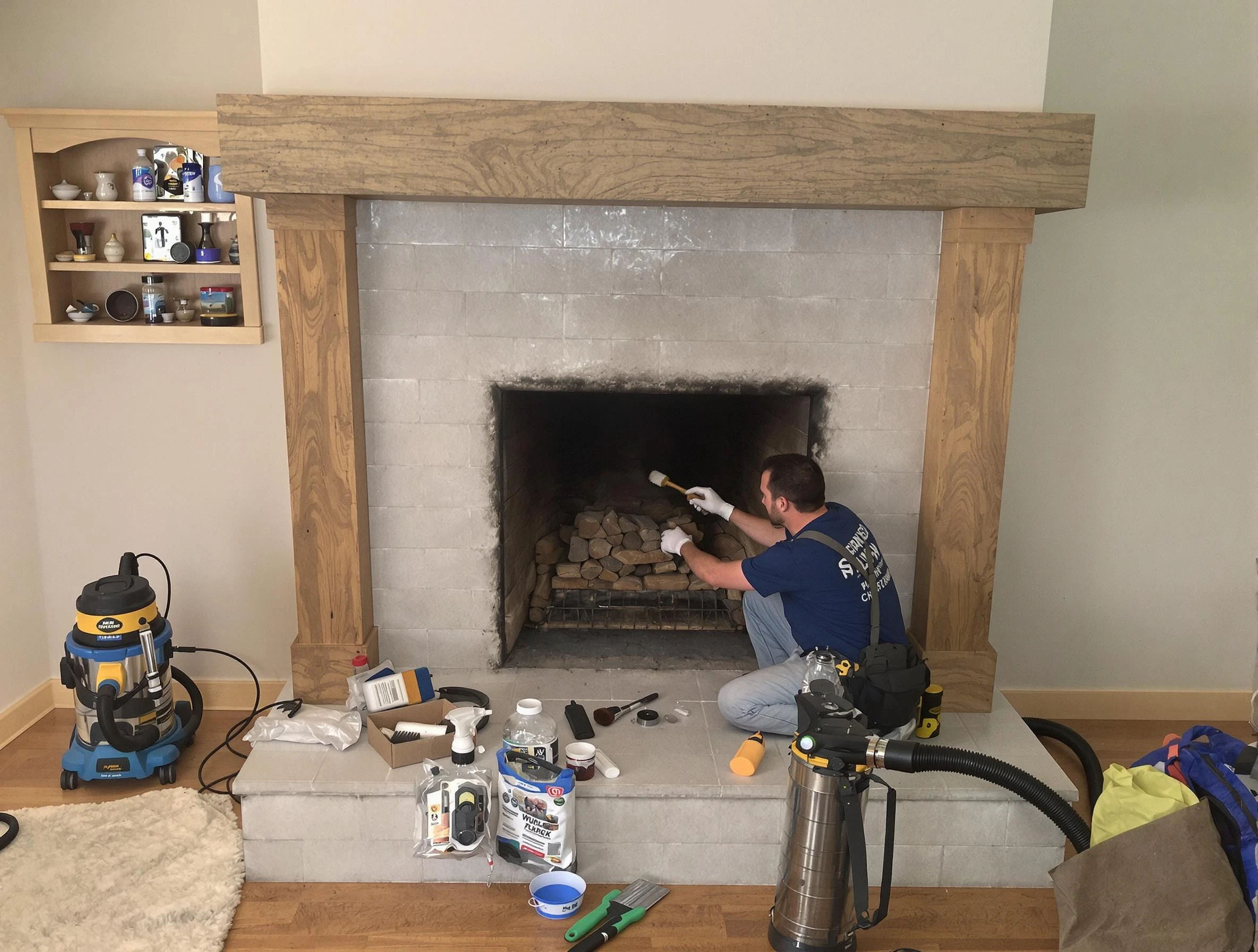 Detailed creosote removal process by West View Chimney Sweep in West View, PA